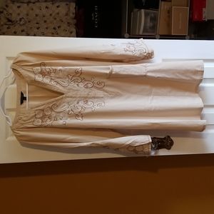 Banana Republic Long Sleeve Embroidered Minidress